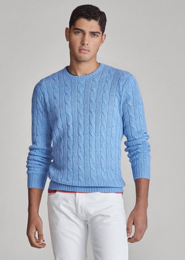 Suéter Polo Ralph Lauren Cable-Knit Cashmere Homem 61594-WXLH